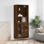 Tall brown oak plywood sideboard 69.5x34x180 cm by vidaXL, Sideboards - Ref: Foro24-3189500, Price: 153,94 €, Discount: %