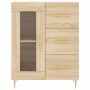 Aparador alto madera contrachapada color roble 69,5x34x180 cm de vidaXL, Aparadores - Ref: Foro24-3189496, Precio: 159,96 €, ...