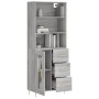 Aparador alto madera contrachapada gris sonoma 69,5x34x180 cm de vidaXL, Aparadores - Ref: Foro24-3189499, Precio: 153,94 €, ...