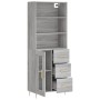 Aparador alto madera contrachapada gris sonoma 69,5x34x180 cm de vidaXL, Aparadores - Ref: Foro24-3189499, Precio: 153,94 €, ...