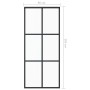 ESG glass and black aluminum sliding door 90x205 cm by vidaXL, Doors - Ref: Foro24-151012, Price: 187,62 €, Discount: %