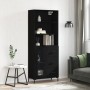 Aparador alto madera contrachapada negro 69,5x34x180 cm de vidaXL, Aparadores - Ref: Foro24-3189510, Precio: 174,05 €, Descue...