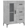 Aparador alto madera contrachapada gris hormigón 69,5x34x180 cm de vidaXL, Aparadores - Ref: Foro24-3189513, Precio: 153,75 €...