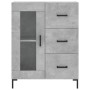 Aparador alto madera contrachapada gris hormigón 69,5x34x180 cm de vidaXL, Aparadores - Ref: Foro24-3189513, Precio: 153,75 €...