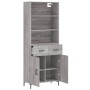 Aparador alto madera contrachapada gris sonoma 69,5x34x180 cm de vidaXL, Aparadores - Ref: Foro24-3200519, Precio: 146,29 €, ...