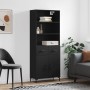 Tall black plywood sideboard 69.5x34x180 cm by vidaXL, Sideboards - Ref: Foro24-3200514, Price: 163,41 €, Discount: %