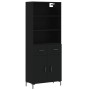 Tall black plywood sideboard 69.5x34x180 cm by vidaXL, Sideboards - Ref: Foro24-3200514, Price: 163,41 €, Discount: %