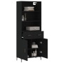 Tall black plywood sideboard 69.5x34x180 cm by vidaXL, Sideboards - Ref: Foro24-3200514, Price: 163,41 €, Discount: %