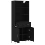 Tall black plywood sideboard 69.5x34x180 cm by vidaXL, Sideboards - Ref: Foro24-3200514, Price: 163,41 €, Discount: %