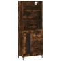 Aparador alto madera contrachapada roble ahumado 69,5x34x180 cm de vidaXL, Aparadores - Ref: Foro24-3189514, Precio: 154,25 €...