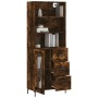 Tall smoked oak plywood highboard 69.5x34x180 cm by vidaXL, Sideboards - Ref: Foro24-3189514, Price: 156,82 €, Discount: %