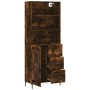 Tall smoked oak plywood highboard 69.5x34x180 cm by vidaXL, Sideboards - Ref: Foro24-3189514, Price: 156,82 €, Discount: %