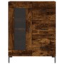 Tall smoked oak plywood highboard 69.5x34x180 cm by vidaXL, Sideboards - Ref: Foro24-3189514, Price: 156,82 €, Discount: %