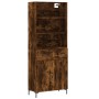 Aparador alto madera contrachapada roble ahumado 69,5x34x180 cm de vidaXL, Aparadores - Ref: Foro24-3200518, Precio: 139,60 €...