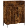 Aparador alto madera contrachapada roble ahumado 69,5x34x180 cm de vidaXL, Aparadores - Ref: Foro24-3200518, Precio: 139,60 €...