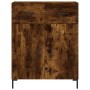 Aparador alto madera contrachapada roble ahumado 69,5x34x180 cm de vidaXL, Aparadores - Ref: Foro24-3200518, Precio: 139,60 €...