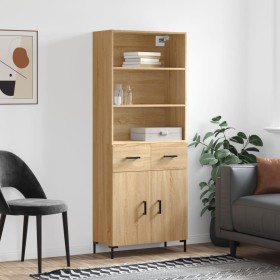 High oak-colored plywood sideboard 69.5x34x180 cm by vidaXL, Sideboards - Ref: Foro24-3200516, Price: 140,99 €, Discount: %