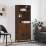 Tall oak brown plywood sideboard 69.5x34x180 cm by vidaXL, Sideboards - Ref: Foro24-3200520, Price: 142,14 €, Discount: %