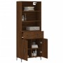 Tall oak brown plywood sideboard 69.5x34x180 cm by vidaXL, Sideboards - Ref: Foro24-3200520, Price: 142,14 €, Discount: %