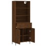 Tall oak brown plywood sideboard 69.5x34x180 cm by vidaXL, Sideboards - Ref: Foro24-3200520, Price: 142,14 €, Discount: %