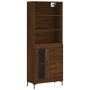 Aparador alto madera contrachapada marrón roble 69,5x34x180 cm de vidaXL, Aparadores - Ref: Foro24-3189516, Precio: 159,79 €,...