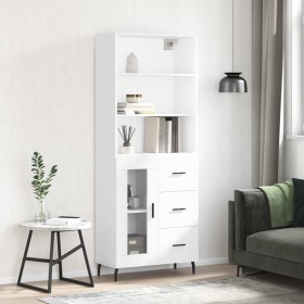 High glossy white plywood sideboard 69.5x34x180 cm by vidaXL, Sideboards - Ref: Foro24-3189527, Price: 154,99 €, Discount: %