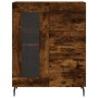 Aparador alto madera contrachapada roble ahumado 69,5x34x180 cm de vidaXL, Aparadores - Ref: Foro24-3189530, Precio: 157,74 €...