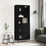 Tall black plywood sideboard 69.5x34x180 cm by vidaXL, Sideboards - Ref: Foro24-3189526, Price: 171,77 €, Discount: %