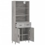 Aparador alto madera contrachapada gris sonoma 69,5x34x180 cm de vidaXL, Aparadores - Ref: Foro24-3200535, Precio: 146,10 €, ...