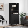 Tall black plywood sideboard 69.5x34x180 cm by vidaXL, Sideboards - Ref: Foro24-3200530, Price: 170,28 €, Discount: %