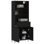 Aparador alto madera contrachapada negro 69,5x34x180 cm de vidaXL, Aparadores - Ref: Foro24-3200530, Precio: 162,99 €, Descue...