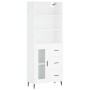 Aparador alto madera contrachapada blanco 69,5x34x180 cm de vidaXL, Aparadores - Ref: Foro24-3189525, Precio: 163,99 €, Descu...