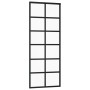 ESG glass and black aluminum sliding door 76x205 cm by vidaXL, Doors - Ref: Foro24-151017, Price: 161,09 €, Discount: %