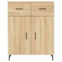 Aparador alto madera contrachapada color roble 69,5x34x180 cm de vidaXL, Aparadores - Ref: Foro24-3200532, Precio: 142,73 €, ...