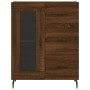 Aparador alto madera contrachapada marrón roble 69,5x34x180 cm de vidaXL, Aparadores - Ref: Foro24-3189532, Precio: 160,66 €,...