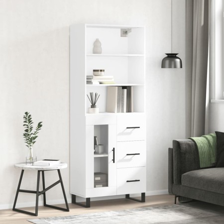 Tall white plywood sideboard 69.5x34x180 cm by vidaXL, Sideboards - Ref: Foro24-3189533, Price: 167,83 €, Discount: %