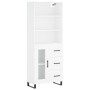 Tall white plywood sideboard 69.5x34x180 cm by vidaXL, Sideboards - Ref: Foro24-3189533, Price: 167,83 €, Discount: %