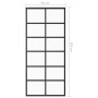 ESG Schiebetür Glas und schwarzes Aluminium 90x205 cm von vidaXL, Türen - Ref: Foro24-151018, Preis: 191,03 €, Rabatt: %