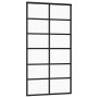 Puerta corredera ESG vidrio y aluminio negra 102x205 cm de vidaXL, Puertas - Ref: Foro24-151019, Precio: 218,14 €, Descuento: %