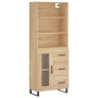 Aparador alto madera contrachapada color roble 69,5x34x180 cm de vidaXL, Aparadores - Ref: Foro24-3189536, Precio: 165,35 €, ...