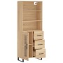 High oak-colored plywood sideboard 69.5x34x180 cm by vidaXL, Sideboards - Ref: Foro24-3189536, Price: 161,99 €, Discount: %