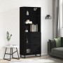 Aparador alto madera contrachapada negro 69,5x34x180 cm de vidaXL, Aparadores - Ref: Foro24-3189534, Precio: 172,92 €, Descue...