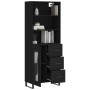 Aparador alto madera contrachapada negro 69,5x34x180 cm de vidaXL, Aparadores - Ref: Foro24-3189534, Precio: 172,92 €, Descue...