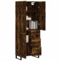 Tall smoked oak plywood sideboard 69.5x34x180 cm by vidaXL, Sideboards - Ref: Foro24-3196040, Price: 164,05 €, Discount: %