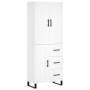 Aparador alto madera contrachapada blanco 69,5x34x180 cm de vidaXL, Aparadores - Ref: Foro24-3196035, Precio: 174,40 €, Descu...