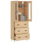 Aparador alto madera contrachapada color roble 69,5x34x180 cm de vidaXL, Aparadores - Ref: Foro24-3198380, Precio: 188,55 €, ...