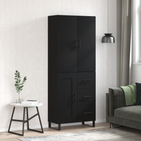 Aparador alto madera contrachapada negro 69,5x34x180 cm de vidaXL, Aparadores - Ref: Foro24-3196036, Precio: 204,55 €, Descue...