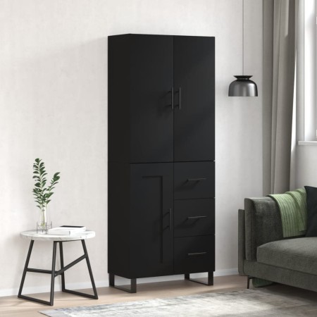 Tall black plywood sideboard 69.5x34x180 cm by vidaXL, Sideboards - Ref: Foro24-3196036, Price: 209,10 €, Discount: %