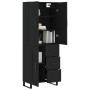 Aparador alto madera contrachapada negro 69,5x34x180 cm de vidaXL, Aparadores - Ref: Foro24-3196036, Precio: 197,99 €, Descue...