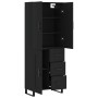 Tall black plywood sideboard 69.5x34x180 cm by vidaXL, Sideboards - Ref: Foro24-3196036, Price: 209,10 €, Discount: %